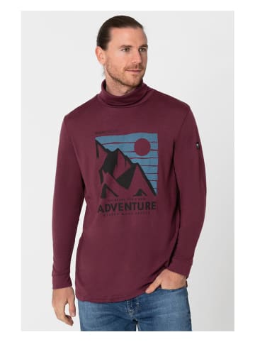 super.natural Longsleeve "Adventure Turtle" bordeaux