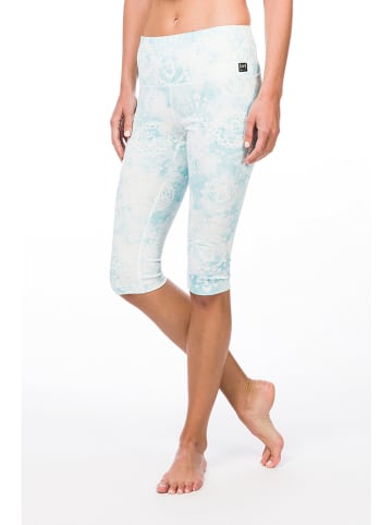 super.natural Trainingsleggings in Weiß/ Hellblau