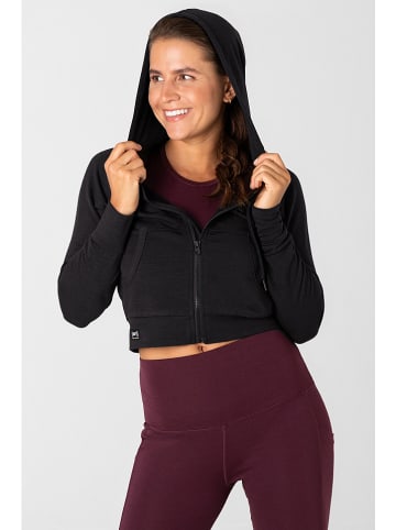 super.natural Sweatvest "Liquid Flow" zwart