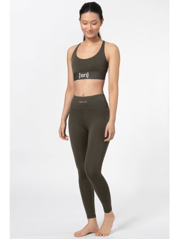 super.natural Trainingsleggings "High Rise" in Khaki