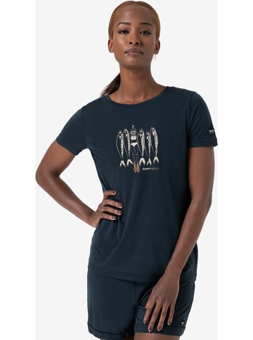 super.natural Shirt "Copper Sardine" donkerblauw