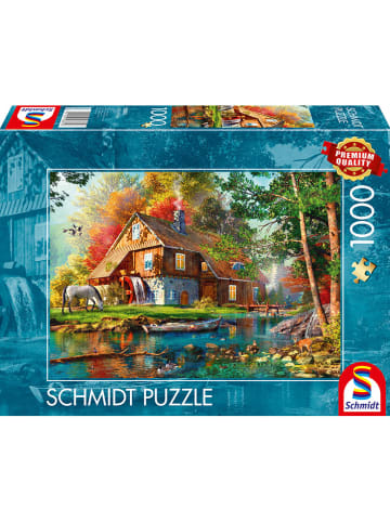 Schmidt Spiele 1.000tlg. Puzzle "Wassermühle im Herbst" - ab 14 Jahren
