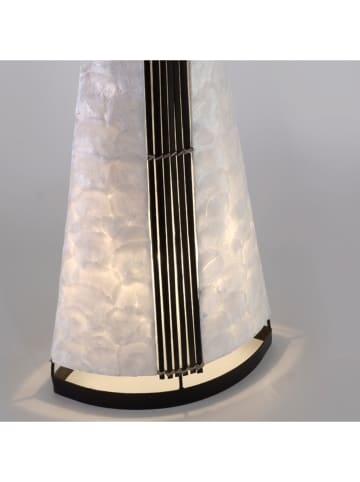 Paul Neuhaus Lampa stojąca "Abuja" w kolorze biało-czarnym - wys. 150 cm