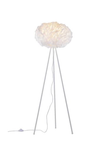 JUST LIGHT. Lampa stojąca LED "Lola" w kolorze białym - wys. 140 x Ø 45 cm