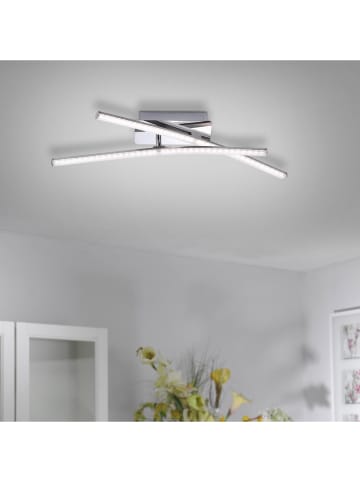 Just Light Lampa sufitowa LED "Simon" w kolorze srebrnym - 59 x 51 cm