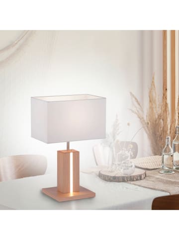 JUST LIGHT. Lampa stołowa w kolorze jasnobrązowym - 32 x 48 x 20 cm