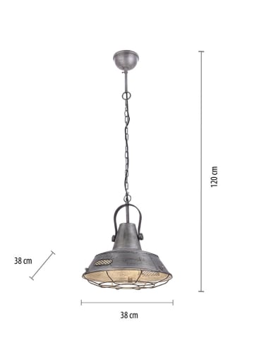 Just Light Lampa wisząca w kolorze szarym - 120 x 38 cm