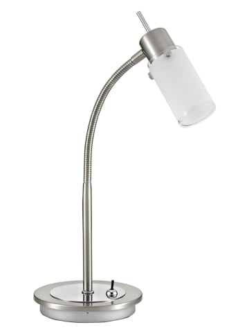 Just Light Lampa stołowa LED "Max" w kolorze srebrnym - wys. 37 cm