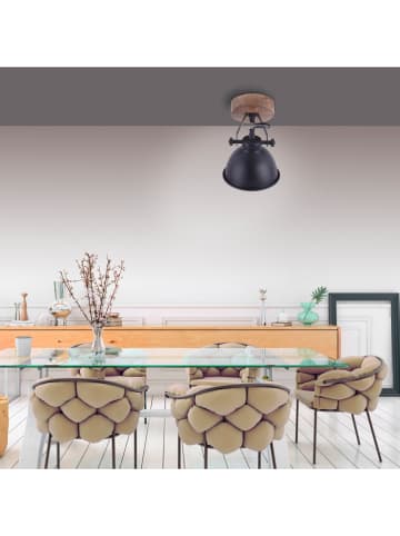 Just Light Plafonnière "Samia" zwart - (B)16,5 x (D)15 cm