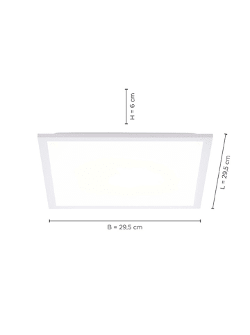 Just Light Lampa sufitowa LED w kolorze srebrno-białym - 29,5 x 29,5 cm