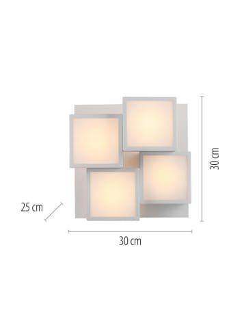 Just Light Ledplafonnière wit - (B)30 x (H)30 cm