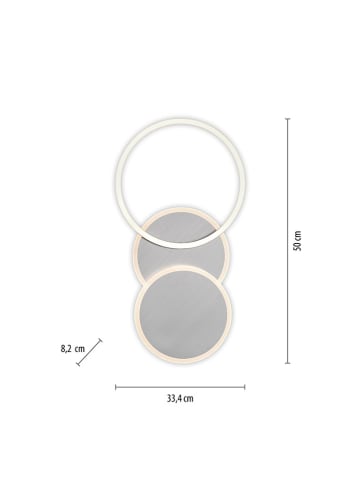 Just Light LED-Deckenleuchte in Silber - (B)33,4 x (H)50 cm