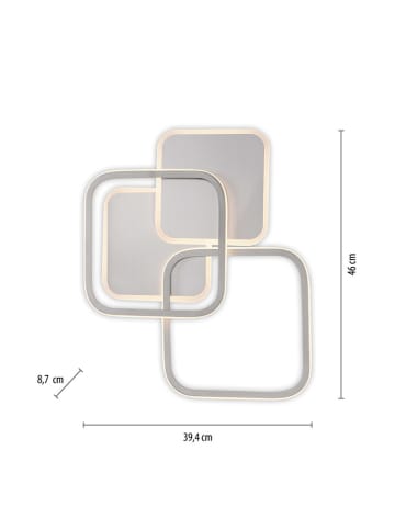 Just Light Lampa sufitowa LED w kolorze srebrnym - 39,4 x 46 cm