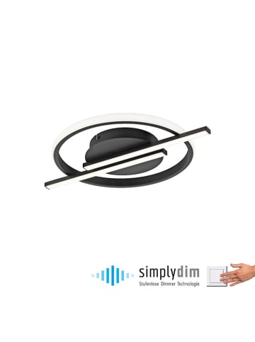Just Light Lampa sufitowa LED w kolorze czarnym - Ø 42,5 cm