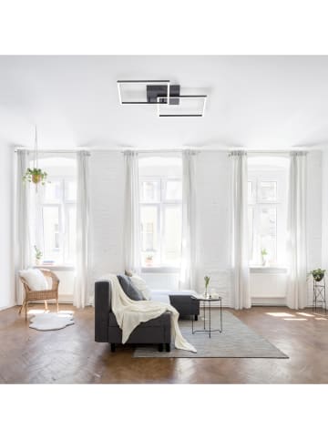 Just Light Lampa sufitowa LED "Iven" w kolorze czarnym - 53 x 53 cm