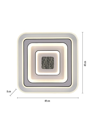 Just Light Ledplafonnière wit - (B)49 x (H)49 cm