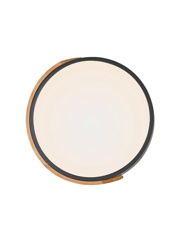 Just Light LED-Deckenleuchte in Schwarz/ Hellbraun - Ø 32 cm