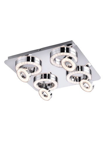 Just Light Lampa sufitowa LED "Tim" w kolorze srebrnym - 40 x 40 cm