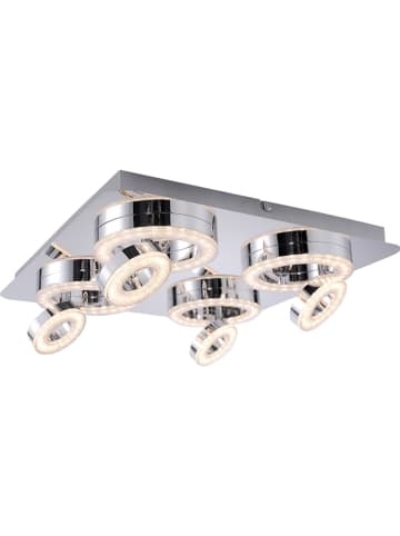 Just Light Lampa sufitowa LED "Tim" w kolorze srebrnym - 40 x 40 cm