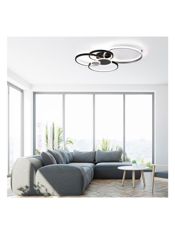 Just Light LED-Deckenleuchte "Papilon" in Schwarz - (B)80 x (T)64 cm