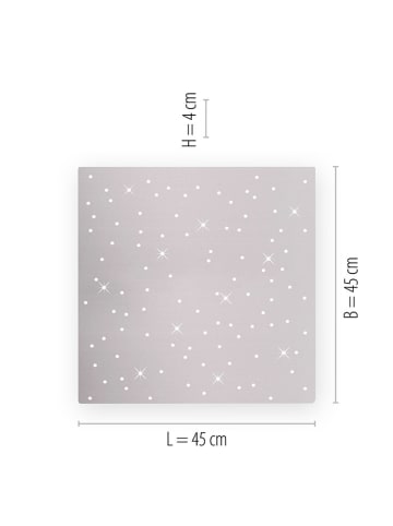 Just Light Lampa sufitowa LED w kolorze srebrnym - 45 x 45 cm