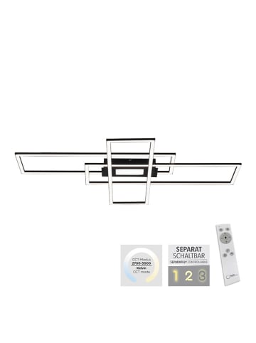 Just Light Lampa sufitowa LED w kolorze czarnym - 70 x 99 cm