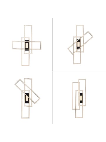 Just Light Lampa sufitowa LED w kolorze czarnym - 70 x 99 cm