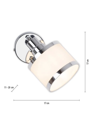 Just Light Lampa sufitowa LED w kolorze srebrno-białym - 17 x 17 cm