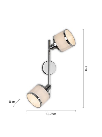 JUST LIGHT. Lampa sufitowa "Accor" w kolorze srebrnym - szer. 47 cm