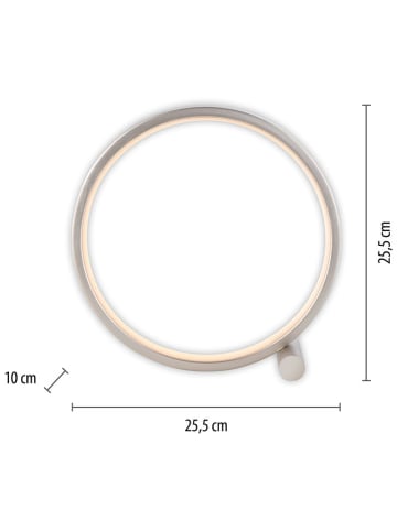 Just Light Ledtafellamp "Mini Ritus" zilver/zilverkleurig - (H)25 x Ø 25 cm