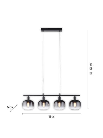 Just Light Hanglamp zwart - (L)120 x (B)68 cm