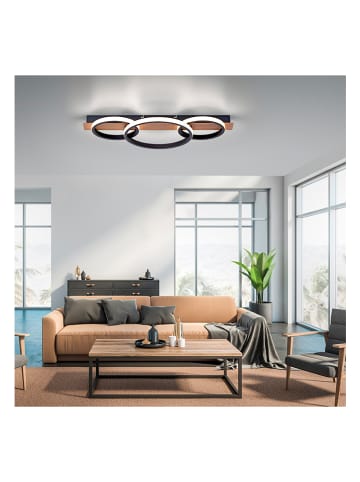 Just Light Lampa sufitowa LED "Trooper" w kolorze czarno-jasnobrązowym - 68 x 30 cm