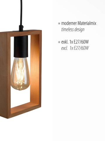 Just Light Lampa wisząca w kolorze czarno-jasnobrązowym - 120 x 9 cm