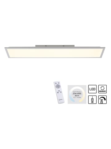 Just Light Lampa sufitowa LED "Flat" w kolorze srebrno-białym