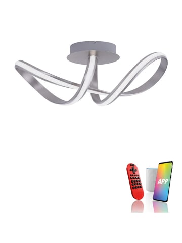 Just Light Lampa sufitowa LED w kolorze srebrnym - 64 x 25 cm