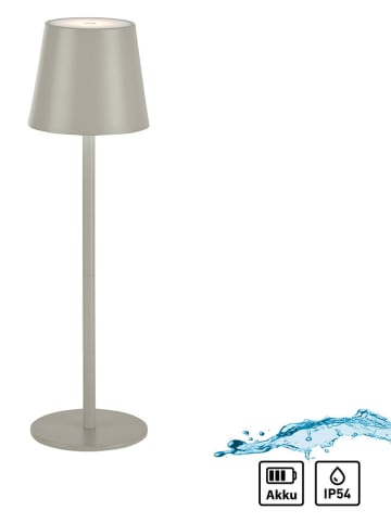 Just Light Lampa stołowa LED "Euria" w kolorze szarym - wys. 37 x Ø 11 cm