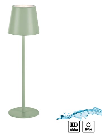 Just Light Lampa stołowa LED "Euria" w kolorze zielonym - wys. 37 x Ø 11 cm