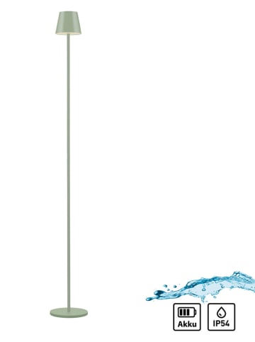 Just Light Lampa stojąca LED "Euria" w kolorze zielonym - wys. 125 x Ø 17 cm