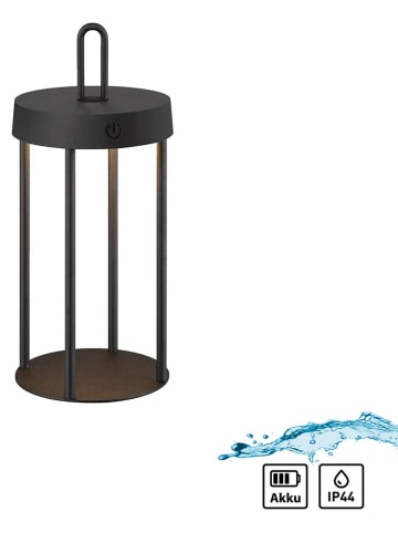 Just Light LED-Tischleuchte "Anselm" in Schwarz - (H)28,4 x Ø 12,8 cm