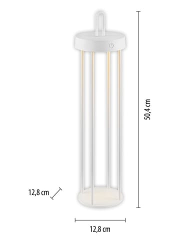 Just Light Lampa stołowa LED "Anselm" w kolorze białym - wys. 50,4 x Ø 12,8 cm