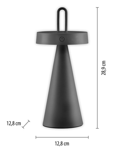 Just Light Ledtafellamp "Alwa" zwart - (H)28,9 x Ø 12,8 cm