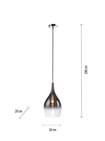 Paul Neuhaus Lampa wisząca w kolorze szarym - dł. 290 cm