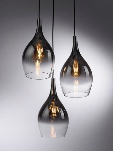 Just Light Hängeleuchte ''Pilua'' in Silber - (H)120 x Ø 30 cm