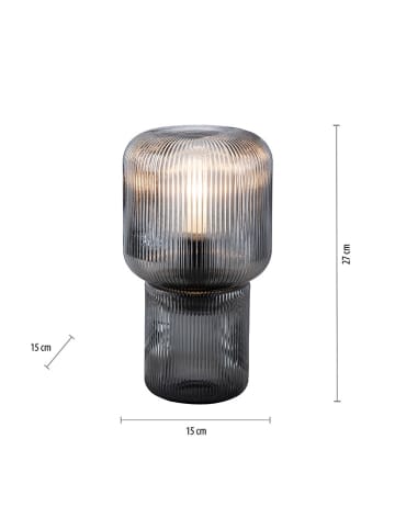 JUST LIGHT. Lampa stołowa "Mashi" w kolorze czarnym - wys. 27 x Ø 15 cm