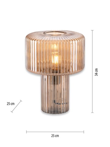 Paul Neuhaus Lampa stołowa w kolorze jasnobrązowym - wys. 35 x Ø 25 cm