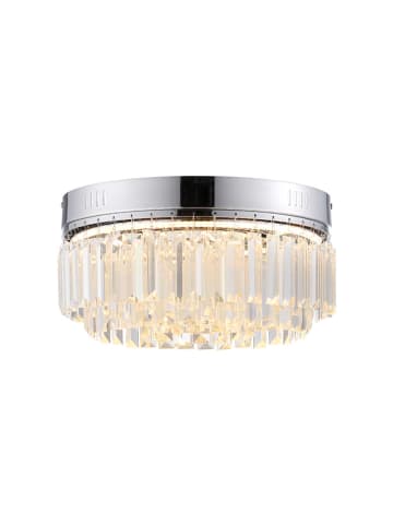 Just Light Ledplafonnière "Krista" zilverkleurig - (H)16 x Ø 32 cm