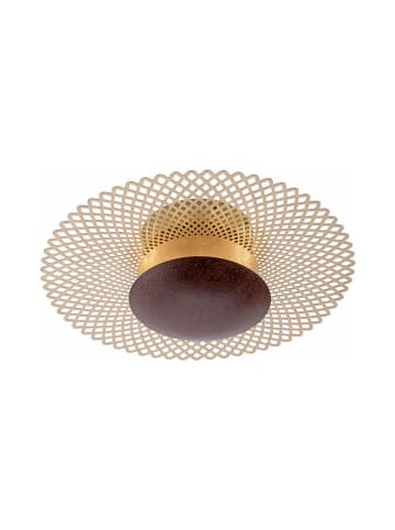 Just Light LED-Deckenleuchte "Nevis" in Schwarz/ Gold - (H)16 x Ø 45 cm