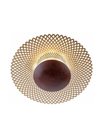 Just Light Lampa sufitowa LED "Nevis" w kolorze złoto-czarnym - wys. 16 x Ø 45 cm