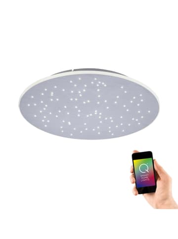 Just Light LED-Deckenleuchte "Q-Nightsky" in Silber - (H)5 x Ø 48,5 cm