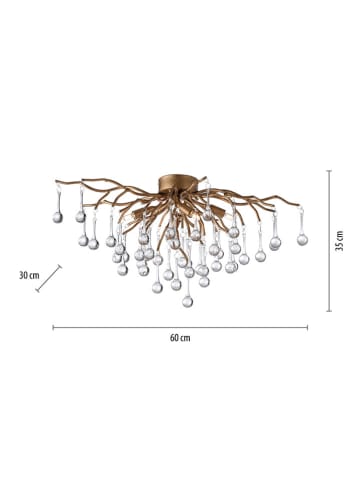 Paul Neuhaus Lampa sufitowa w kolorze złotym - 60 x 35 cm